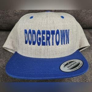 Dodgertown Snapback Hat in Gray and Blue
